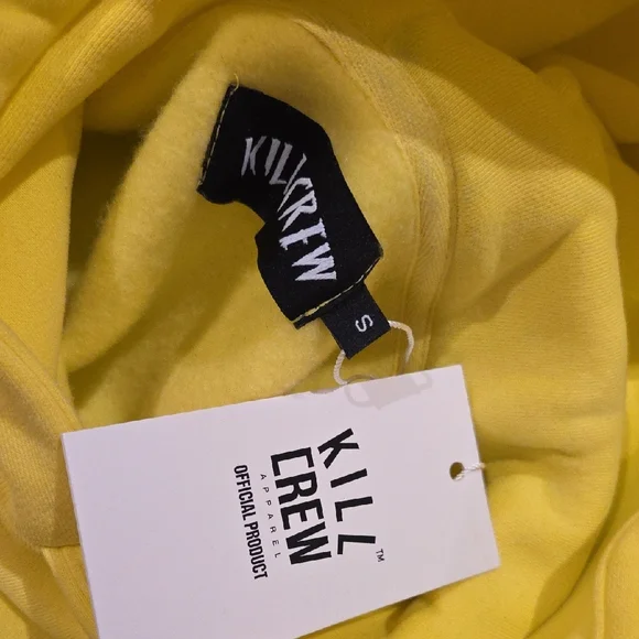 Kill Crew Yellow and Black Flame Hoodie - Picture 4 of 4